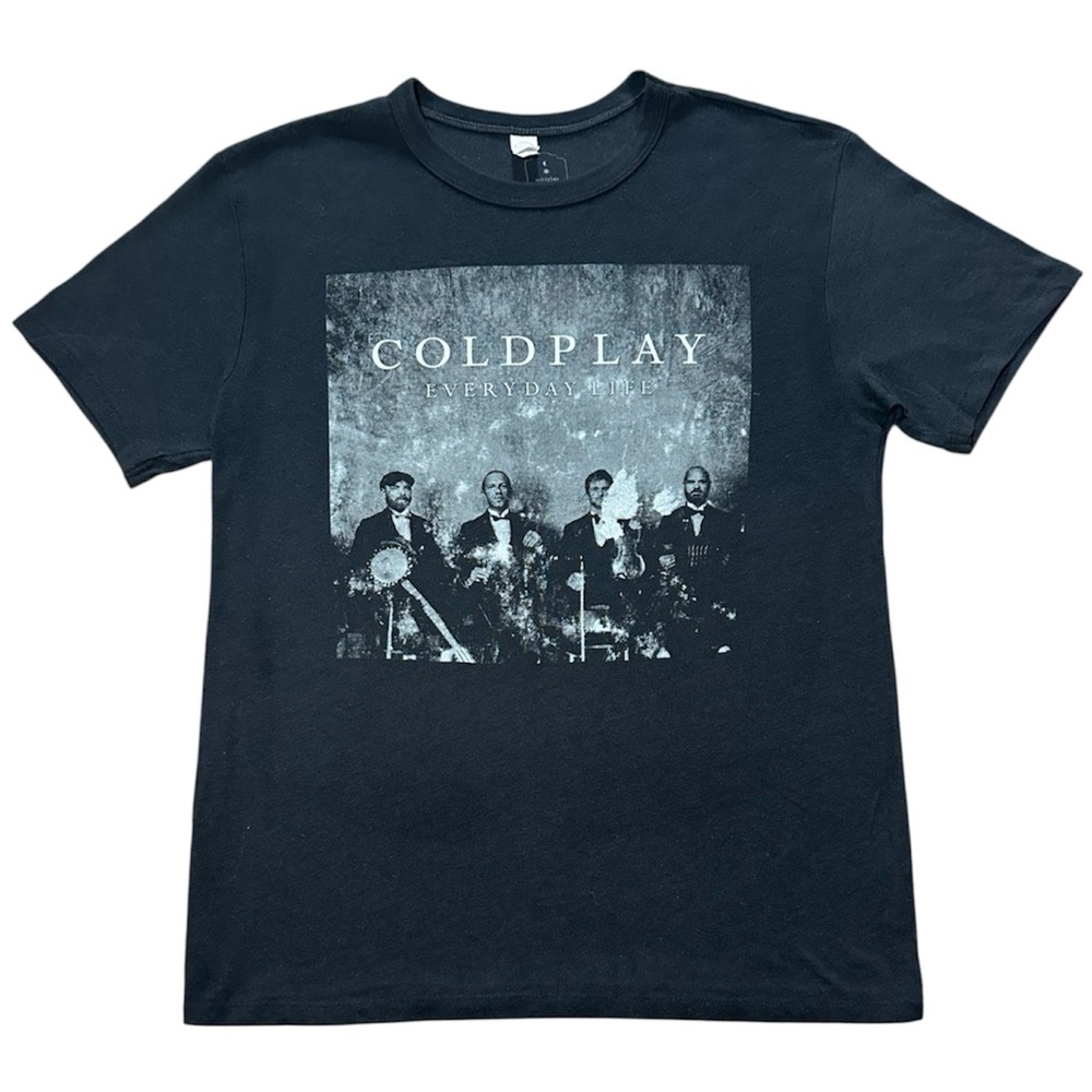 Coldplay Men's Black Band Tee Short Sleeve Concert Tour Graphic Size Medium